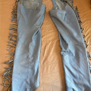 Custom Blue Western Chaps 8x32